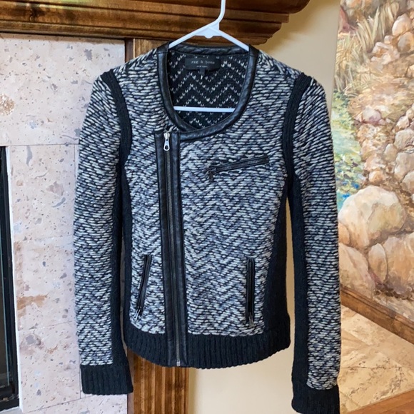 Rag & Bone wool and leather jacket - Picture 5 of 11